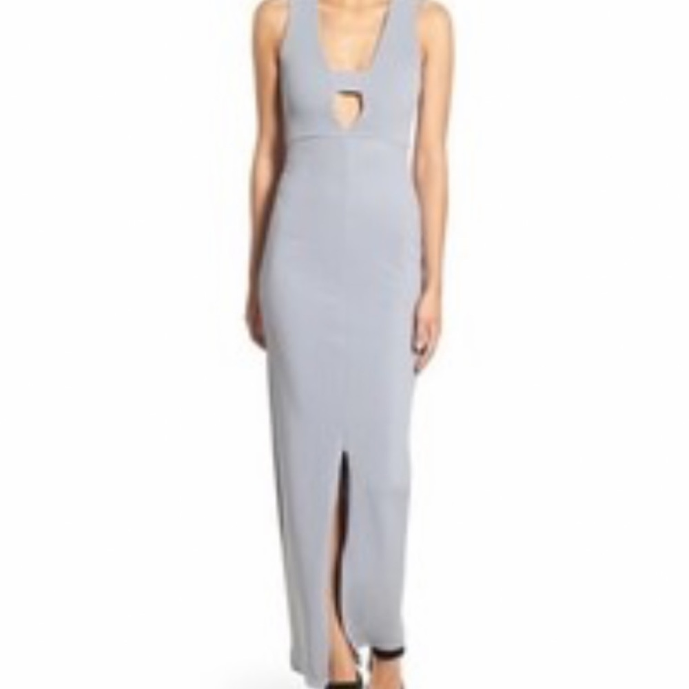 Misguided Elegant Gray Sleeveless Maxi Dress